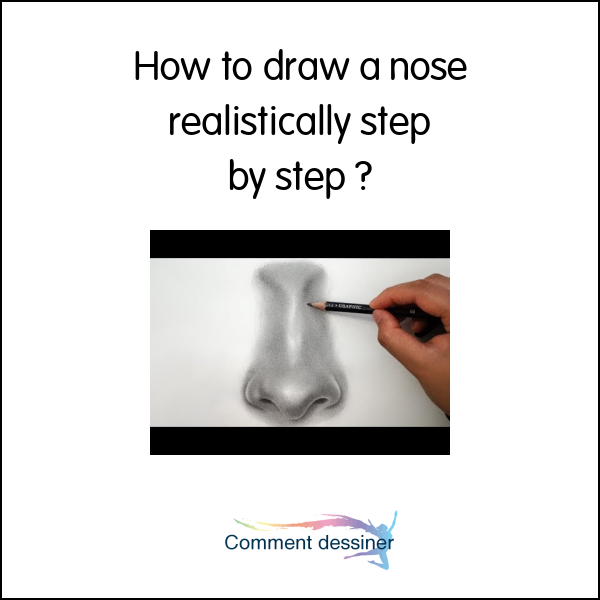 How to draw a nose realistically step by step